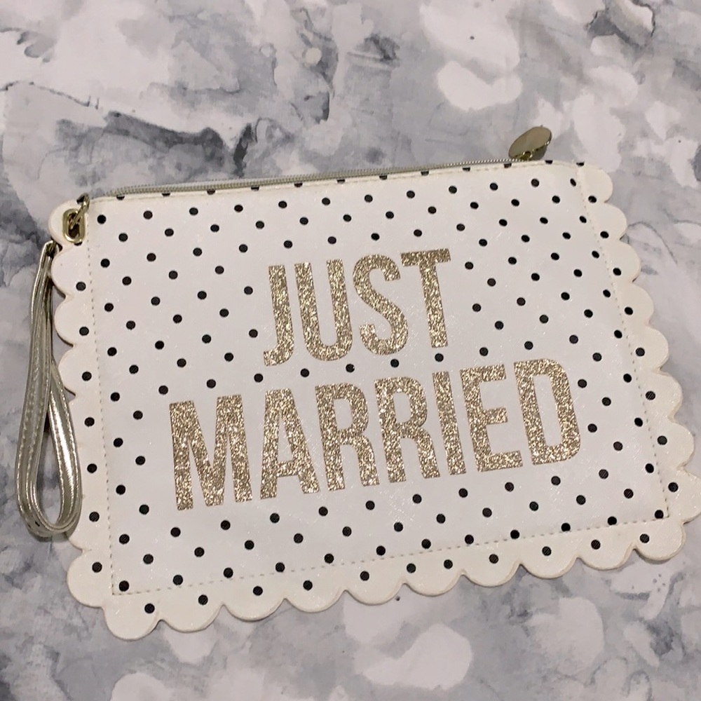 Just Married clutch/makeup bag